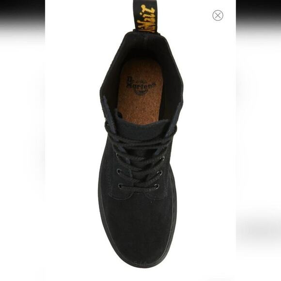 Dr. Martens 101 Mono Lace-Up Boot black suede‎ leather men\'s size 8 new Grunge